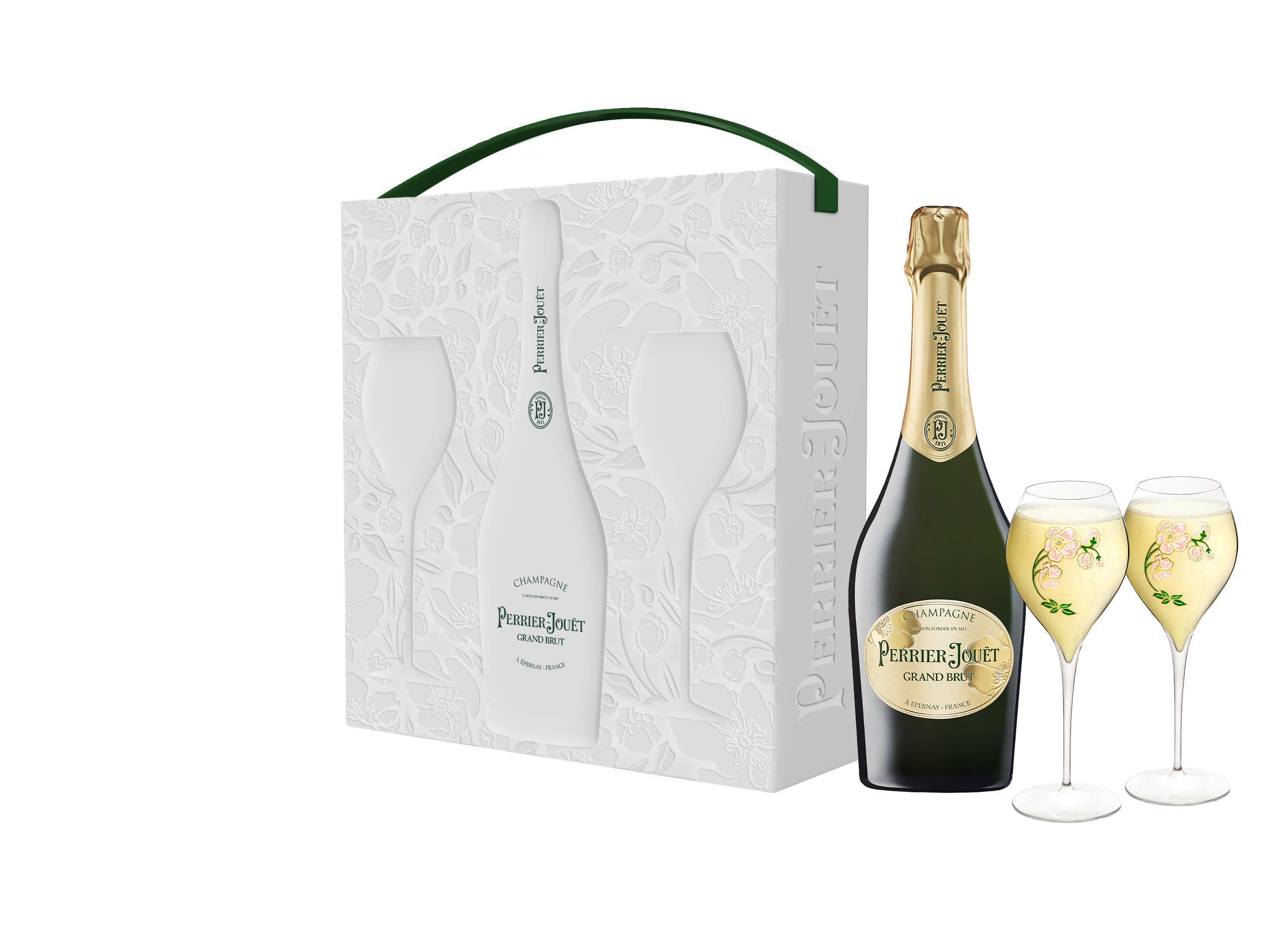 Champagner Perrier Jouet  Brut mit Glas